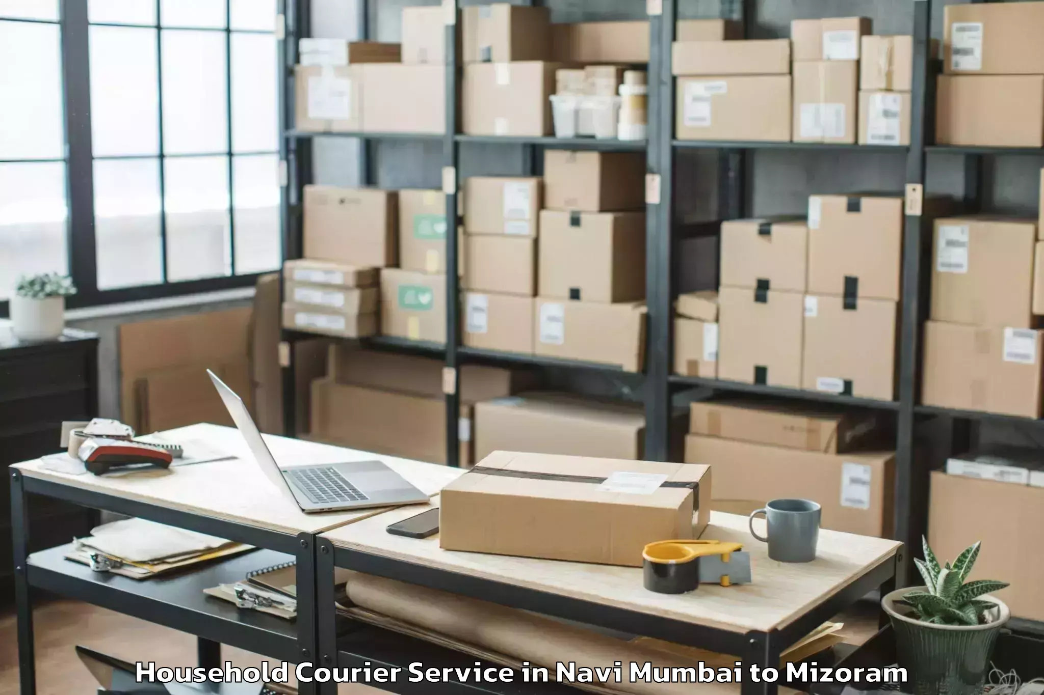 Easy Navi Mumbai to East Lungdar Part Household Courier Booking